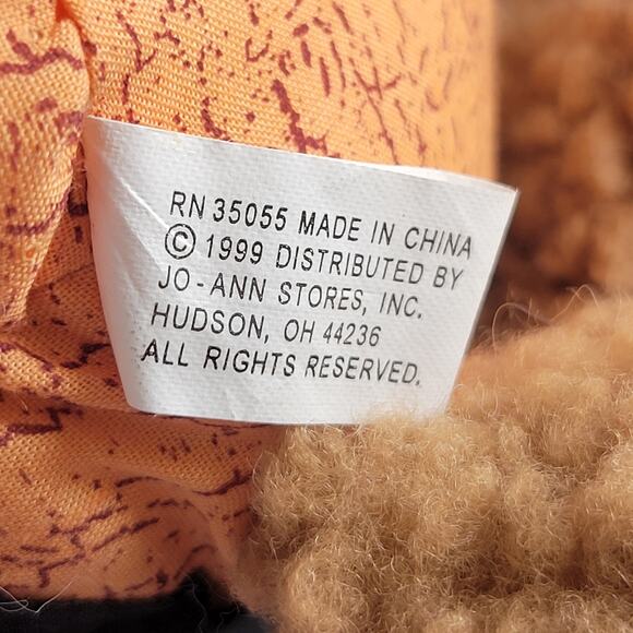 Jo-Ann Stores 1999 Halloween Pumpkin Teddy Bear 12" Plush Witch Hat Collectible - Picture 14 of 15